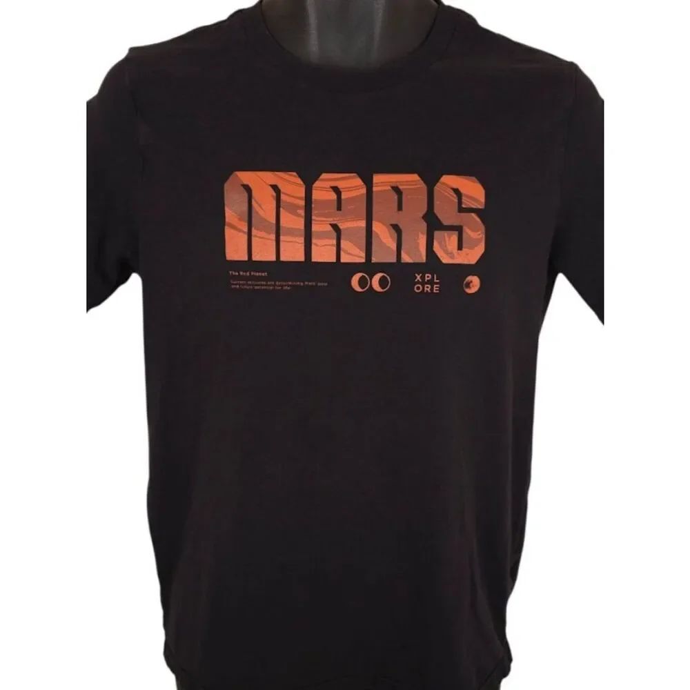Mars TāShirt Mens Size Small Black Explore The Red Planet